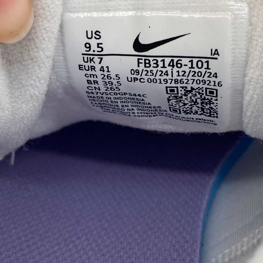 Nike Court GP Challenge Pro Tennis Shoes Womens 9.5 White Purple FB3146-101 - Picture 3 of 9